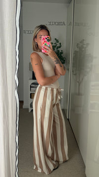 Pantalon Camélia beige