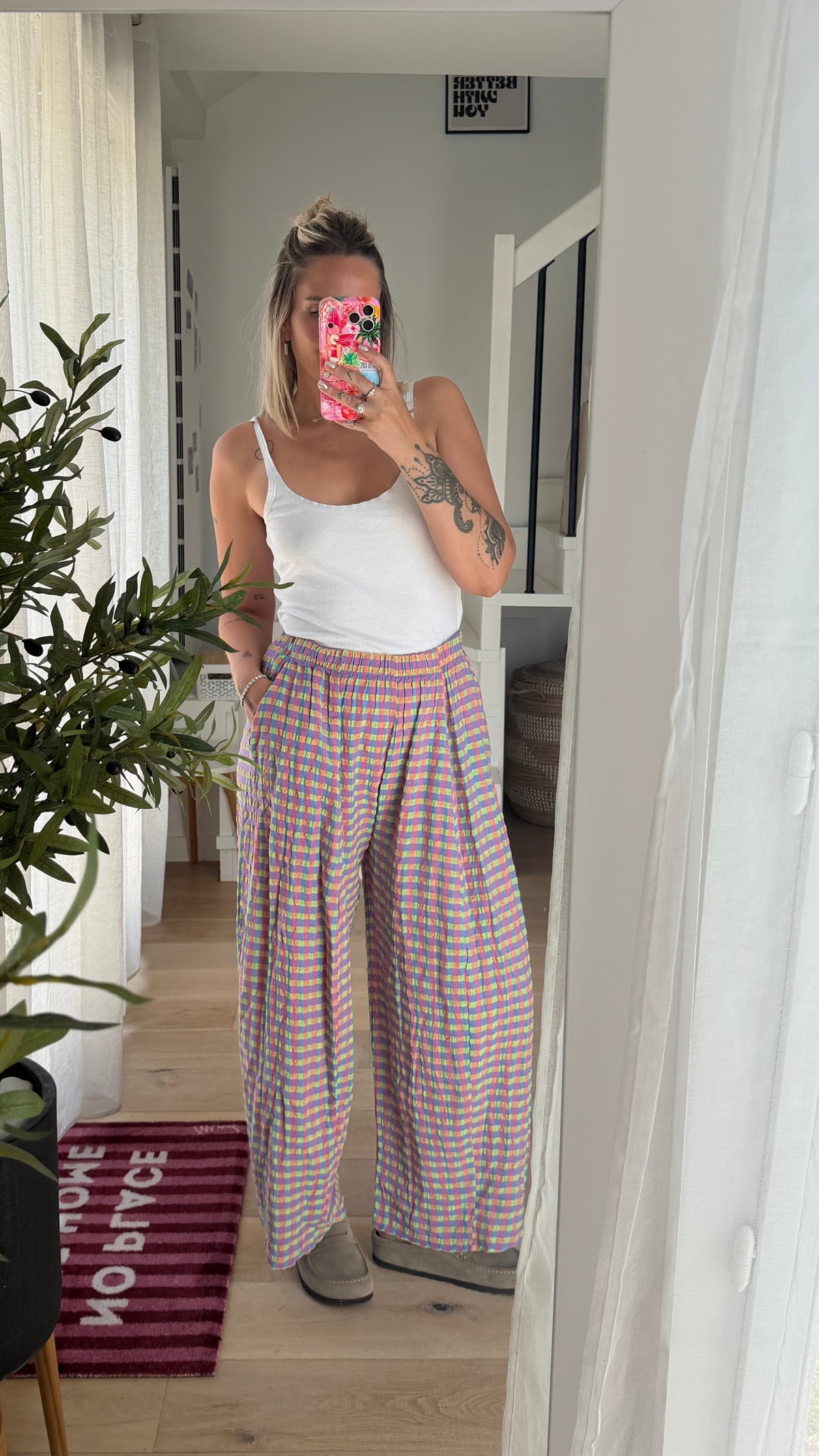 Pantalon Vichy multi
