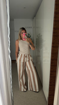 Pantalon Camélia beige