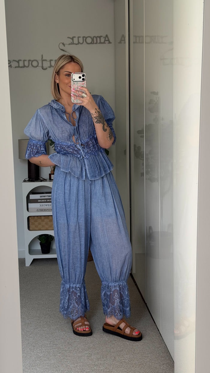 Blouse Bohème - Bleue