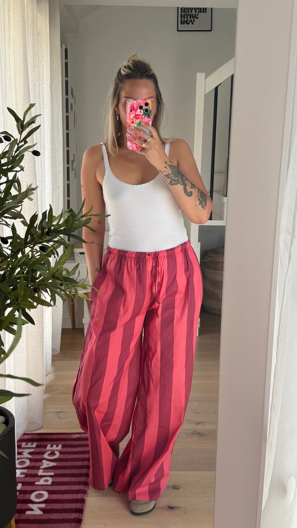 Pantalon Camélia rose