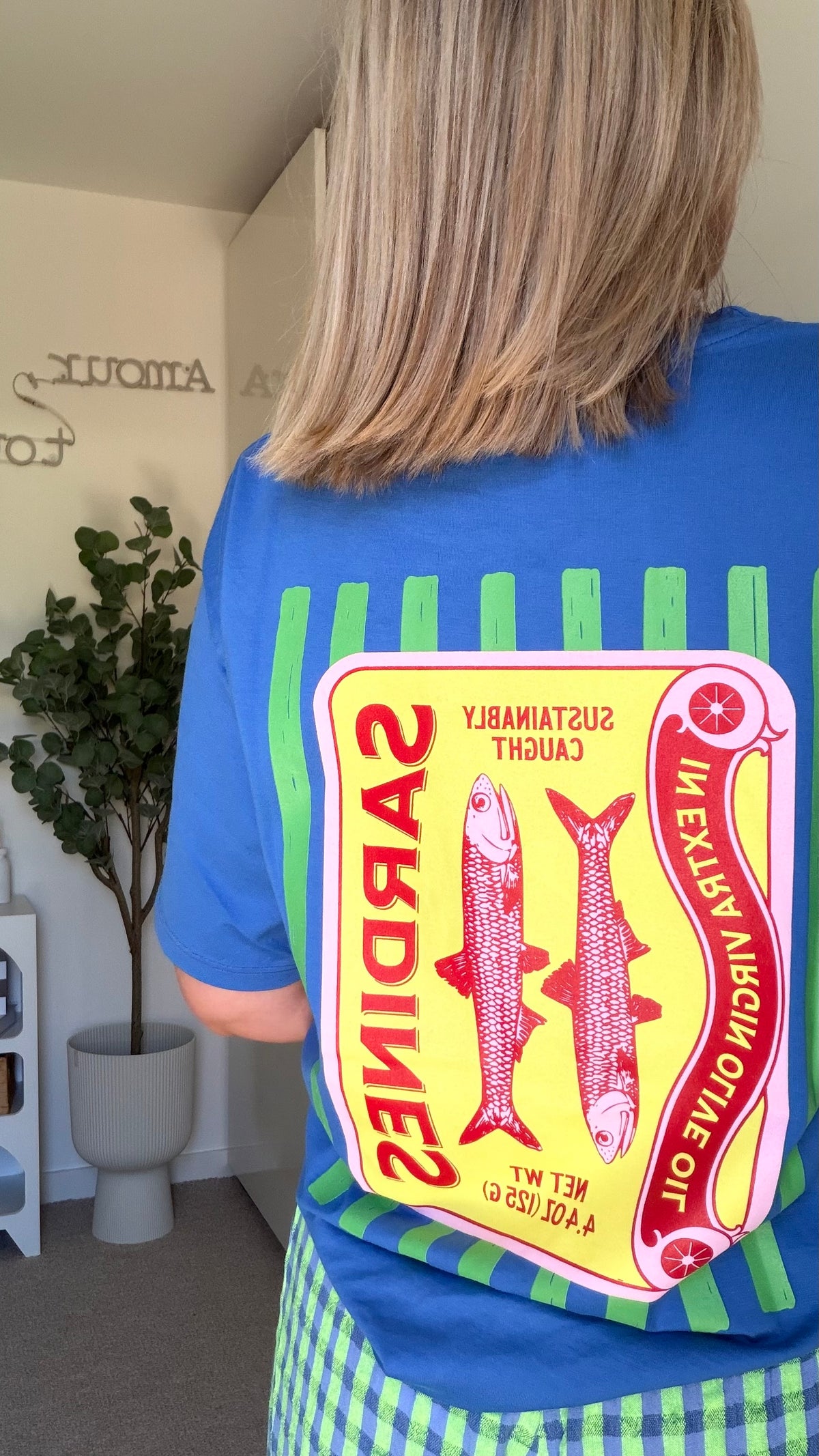 T-shirt Sardines - bleu