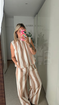 Pantalon Camélia beige