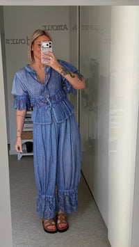 Blouse Bohème - Bleue - ROSABAYA