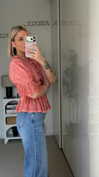 Blouse Bohème - Terracotta - ROSABAYA