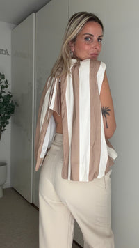 Blouse Camélia beige - ROSABAYA