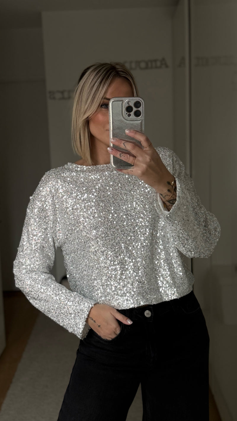 Blouse Sofia - Argentée - ROSABAYA