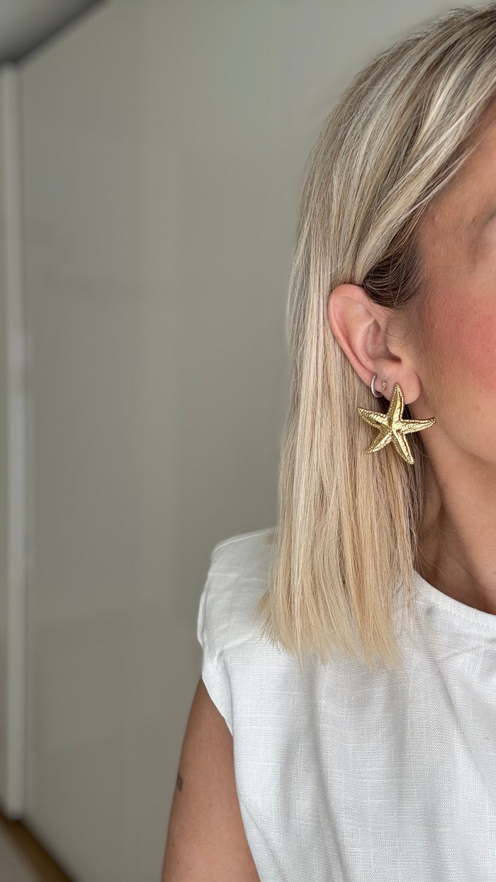 Boucles d'oreilles Etoile - Dorées - ROSABAYA