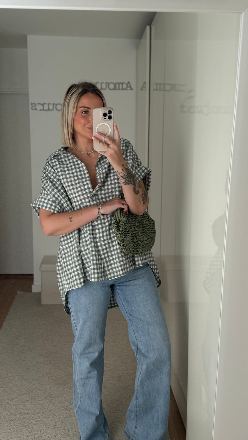 Chemise Vichy - Kaki - ROSABAYA
