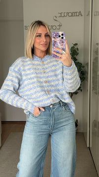 Gilet Cœurs - Bleu - ROSABAYA