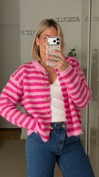 Gilet Cœurs - Rose - ROSABAYA