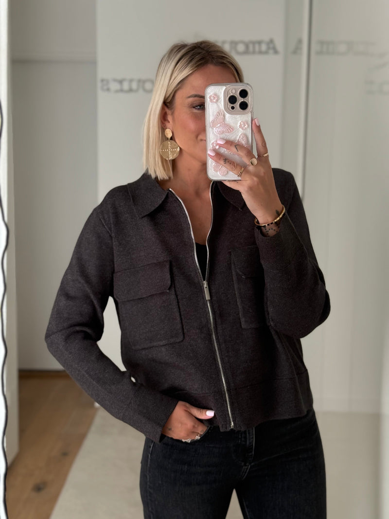 Gilet Lino - Gris - ROSABAYA