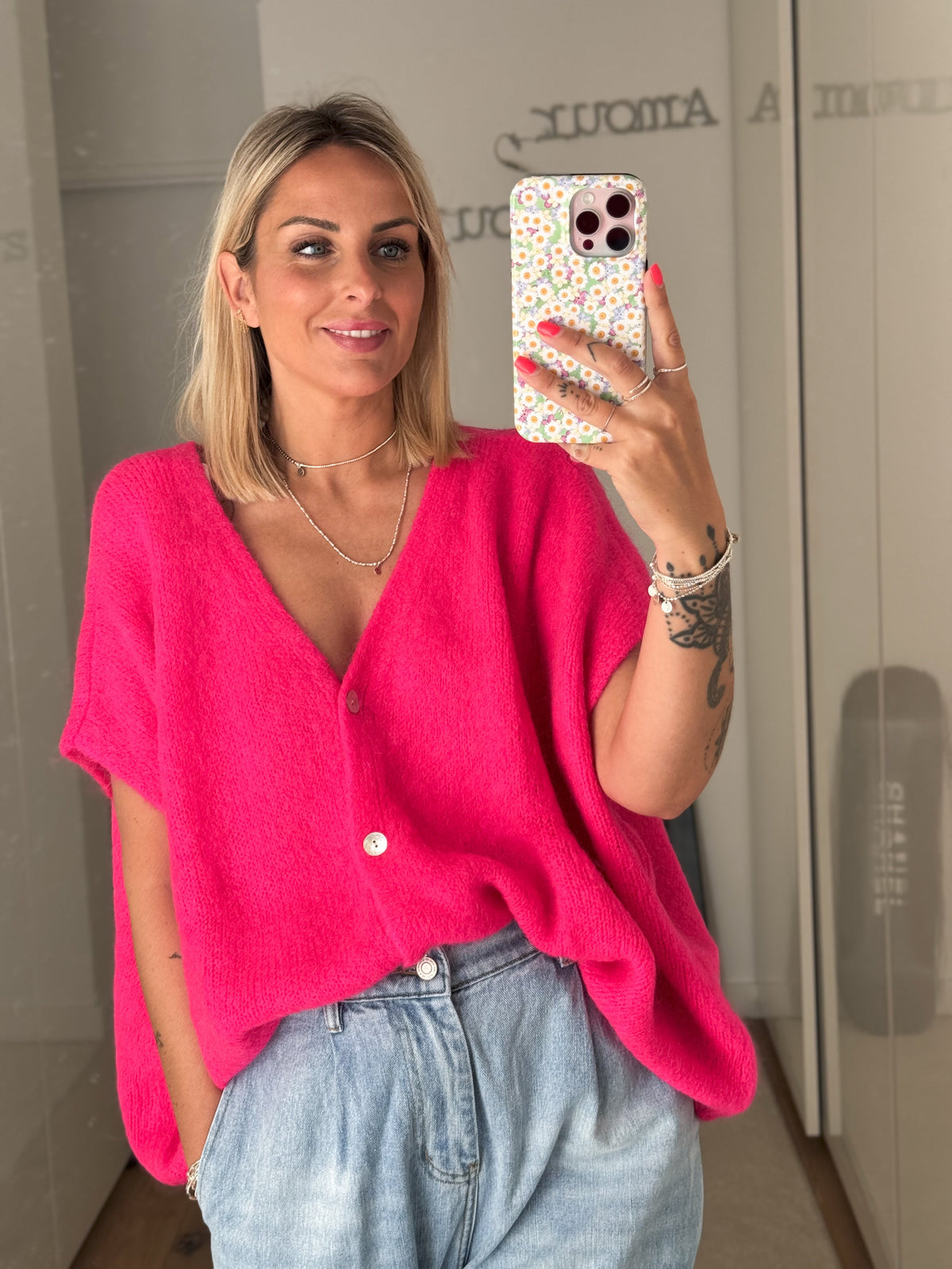 Gilet Marta - Fuchsia - ROSABAYA