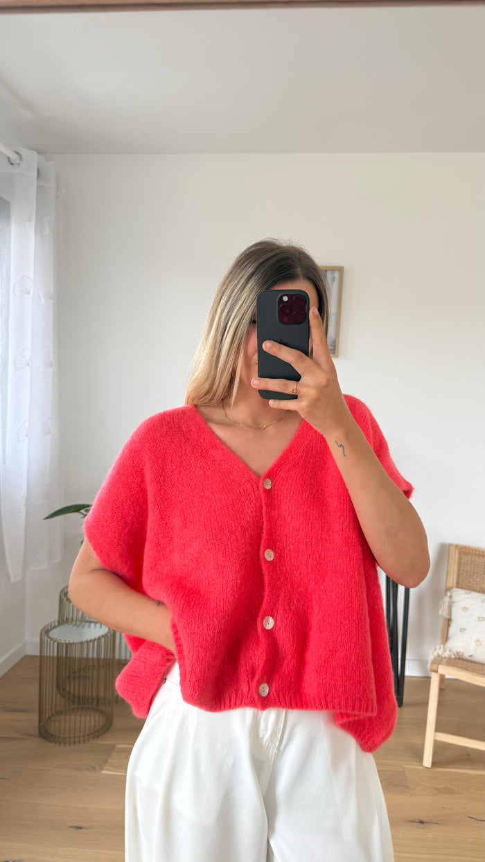 Gilet Serano sans manches - Corail - ROSABAYA