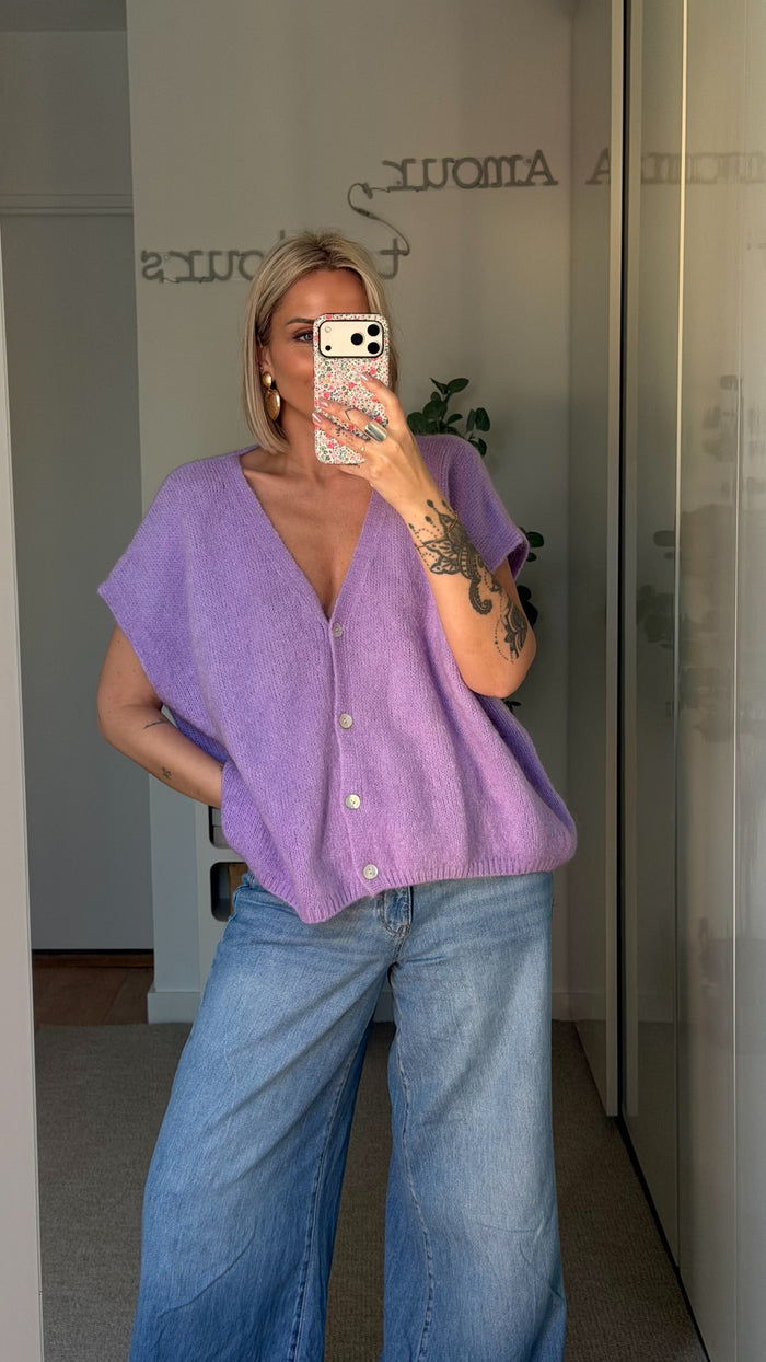 Gilet Serano sans manches - Lilas - ROSABAYA