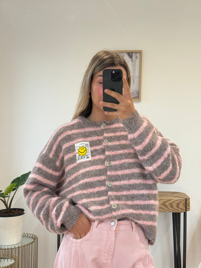 Gilet Smiley - Taupe - ROSABAYA