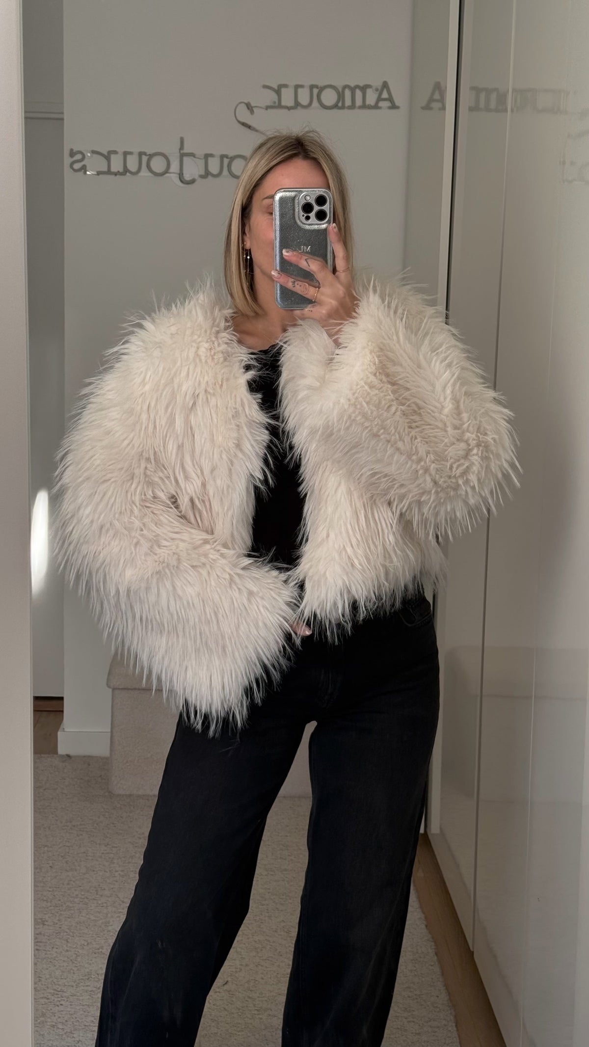 Manteau Fourrure Greta - Blanc - ROSABAYA