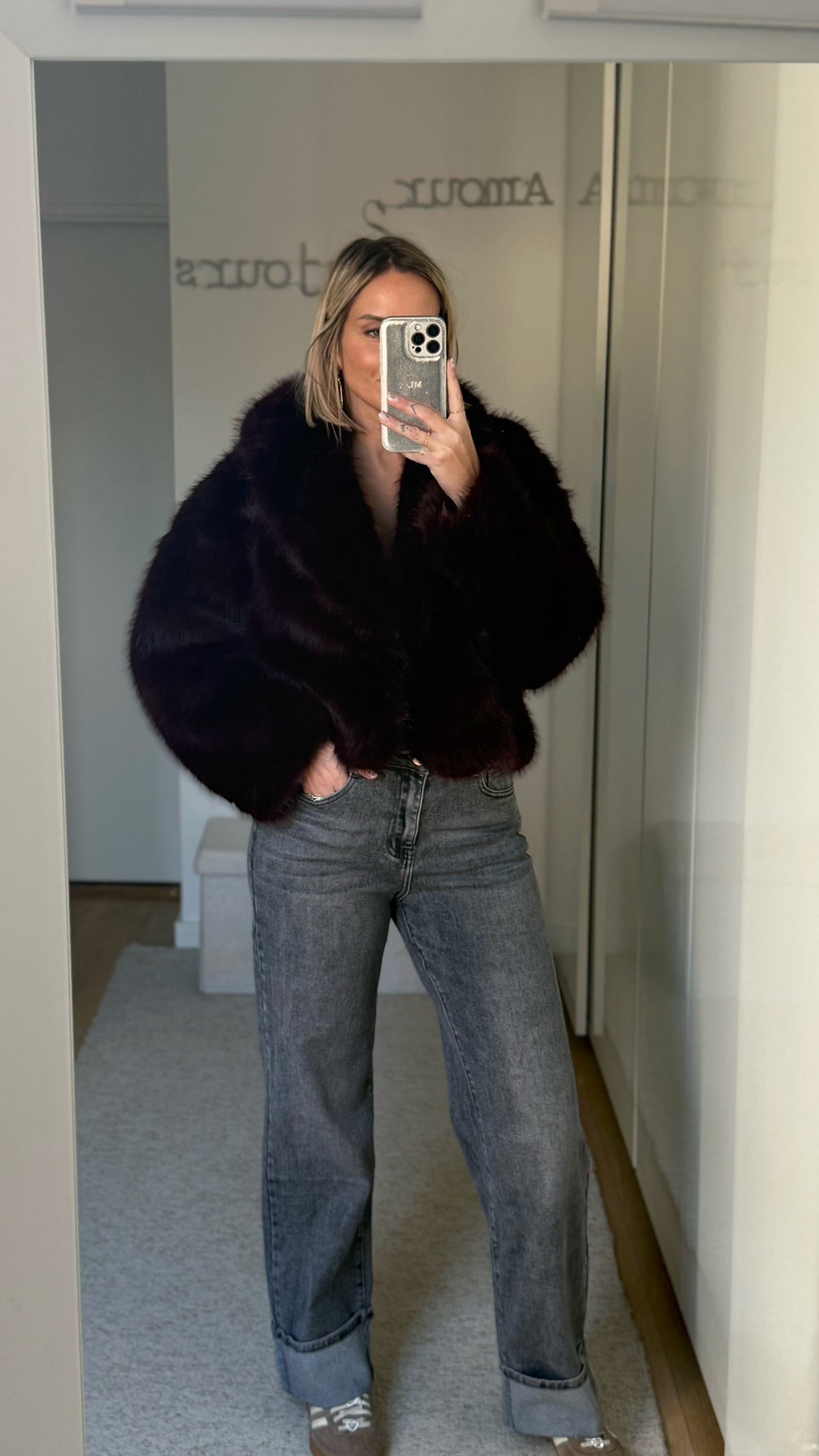 Manteau fourrure Léonie - ROSABAYA