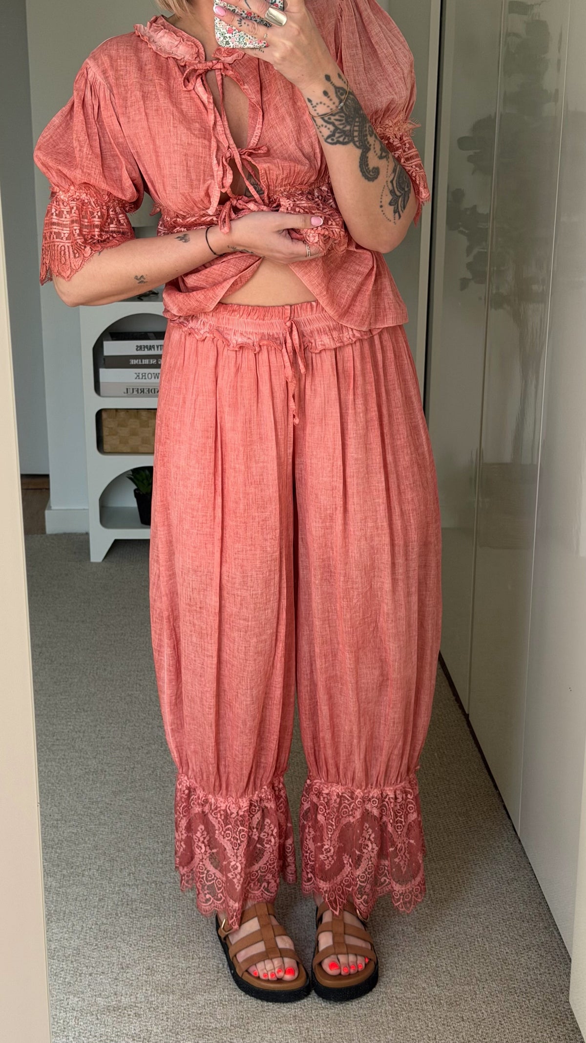 Pantalon Bohème - Terracotta - ROSABAYA