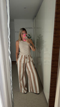 Pantalon Camélia beige - ROSABAYA