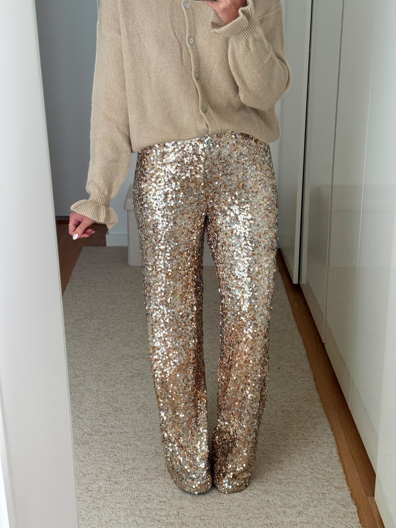 Pantalon Festive - Doré - ROSABAYA