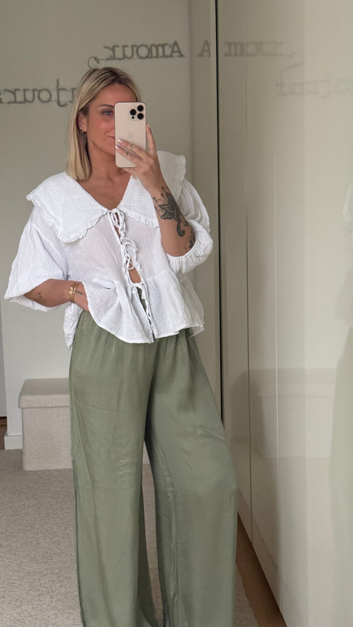 Pantalon Satin - kaki - ROSABAYA
