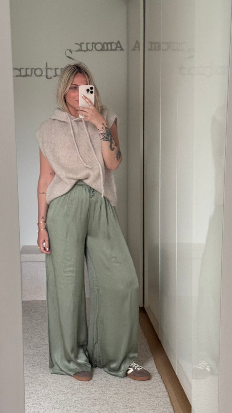 Pantalon Satin - kaki - ROSABAYA