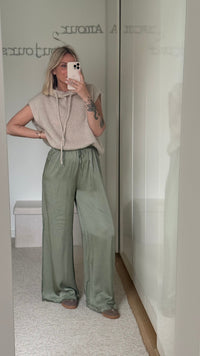 Pantalon Satin - kaki - ROSABAYA