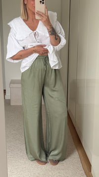 Pantalon Satin - kaki - ROSABAYA