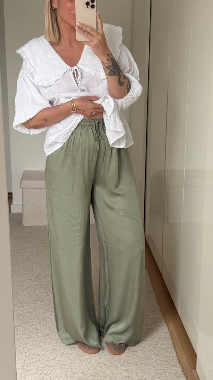 Pantalon Satin - kaki - ROSABAYA