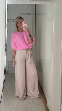 Pantalon Satin - Nude - ROSABAYA