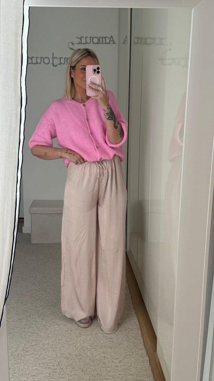 Pantalon Satin - Nude - ROSABAYA