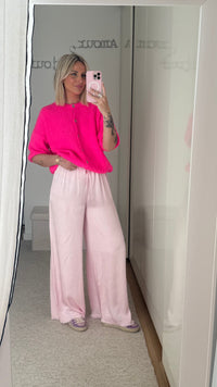 Pantalon Satin - Rose bonbon - ROSABAYA