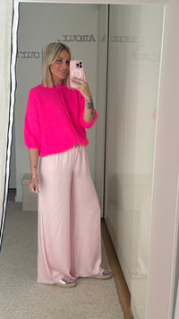 Pantalon Satin - Rose bonbon - ROSABAYA