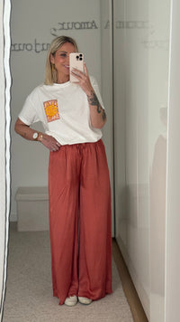 Pantalon Satin - Terracotta - ROSABAYA