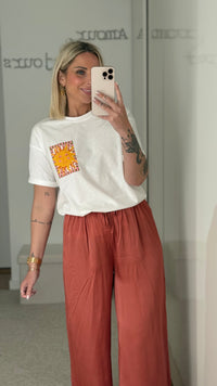 Pantalon Satin - Terracotta - ROSABAYA