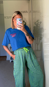 Pantalon Vichy bleu - ROSABAYA