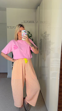 Pantalon Vichy jaune - ROSABAYA