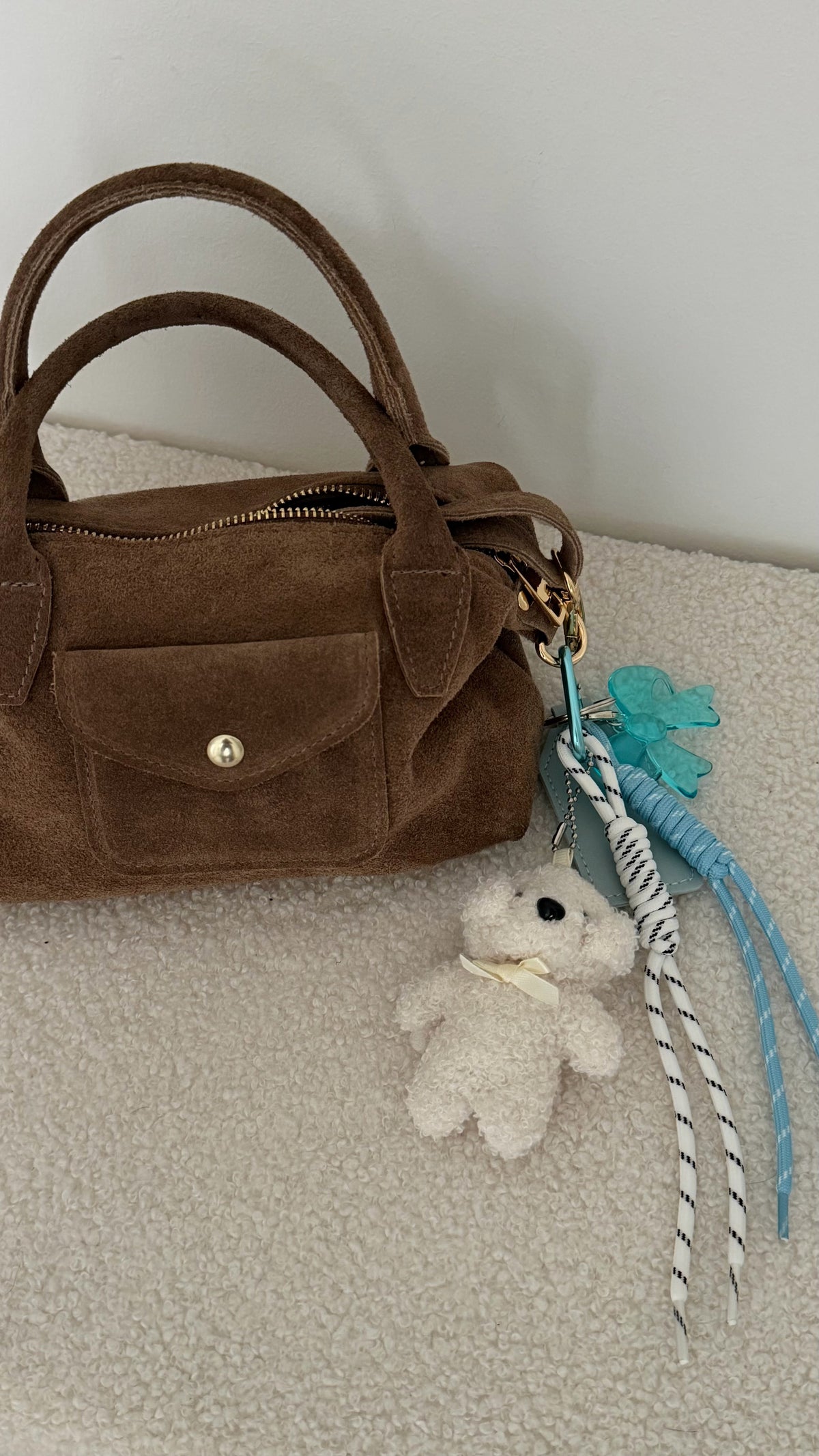 Porte clé de sac Grigri - Teddy - ROSABAYA