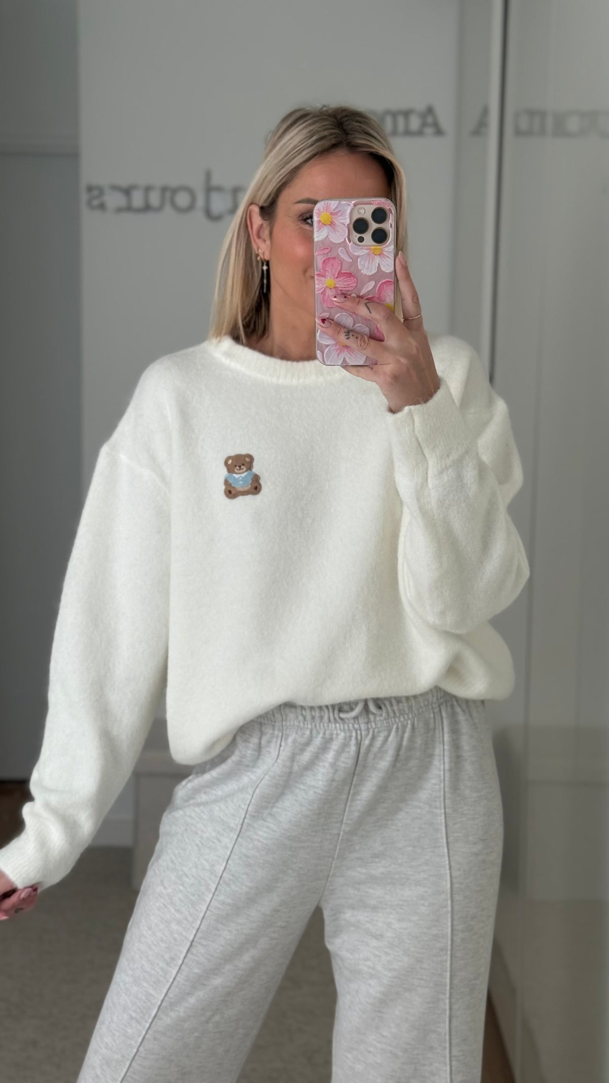 Pull Ourson - Blanc (Précommande) - ROSABAYA