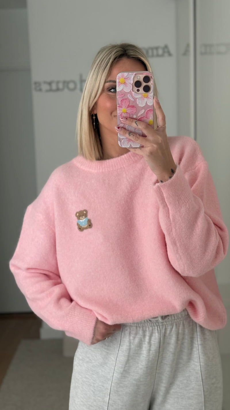 Pull Ourson - Rose (Précommande) - ROSABAYA