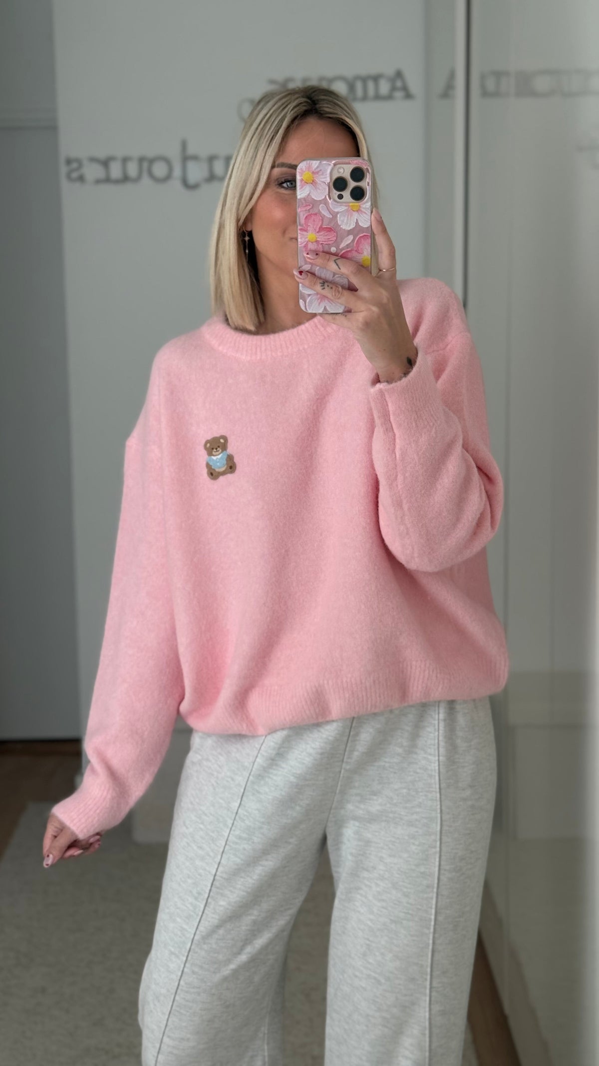 Pull Ourson - Rose (Précommande) - ROSABAYA