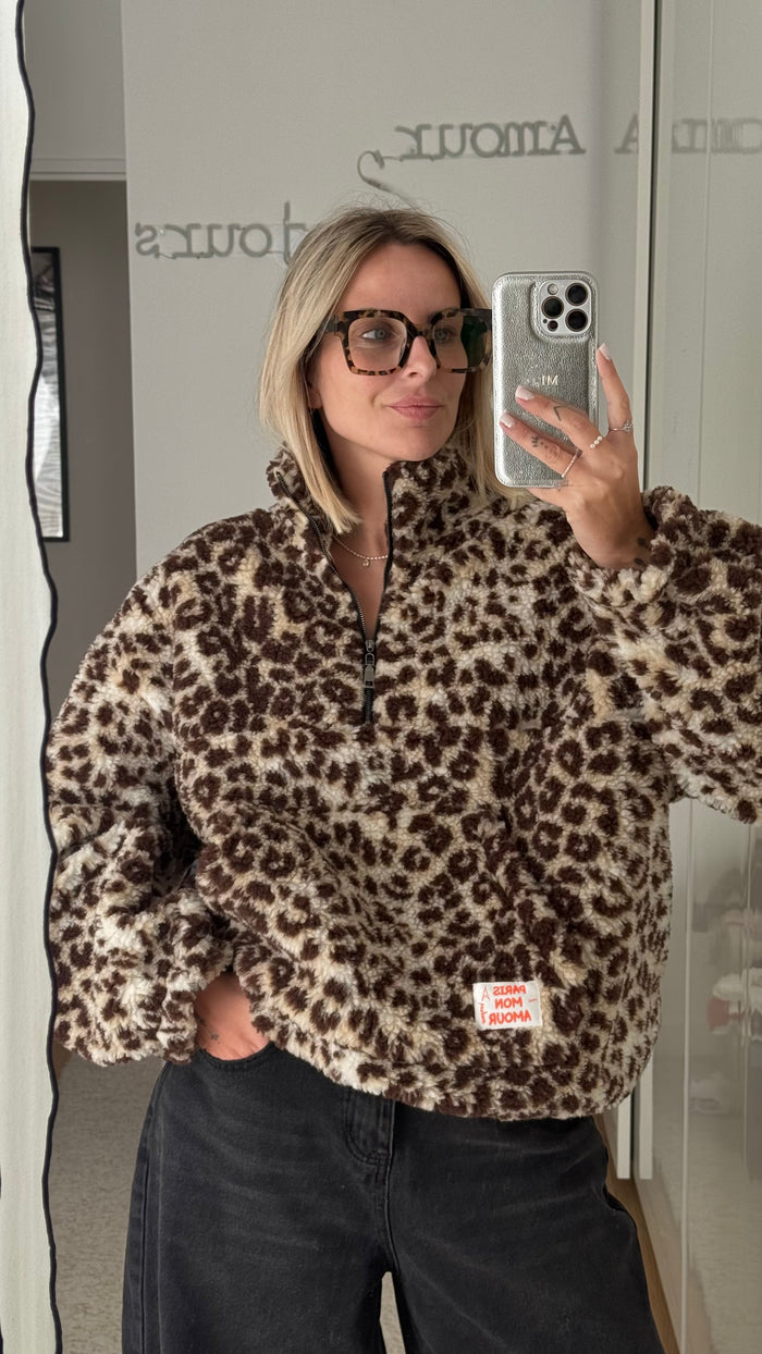 Pull polaire léopard - ROSABAYA