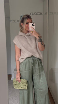 Pull sans manches Dune - Beige - ROSABAYA