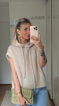 Pull sans manches Dune - Beige - ROSABAYA