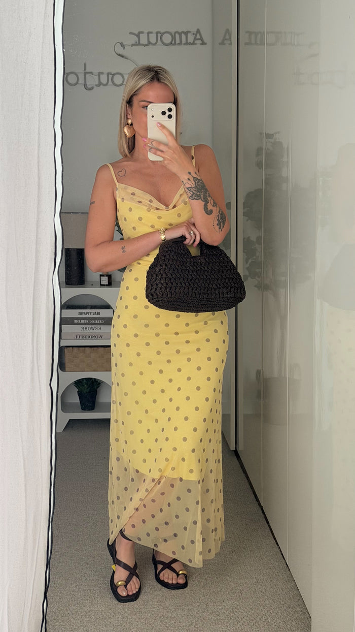 Robe Dotty - Jaune - ROSABAYA