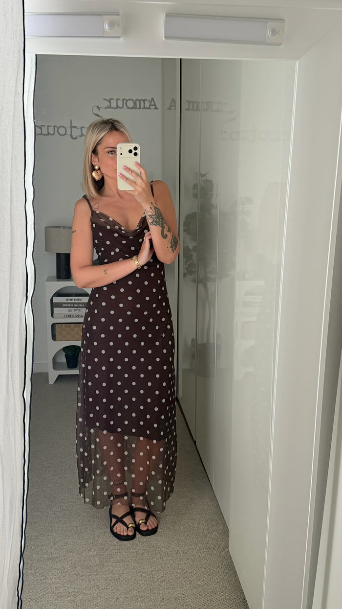 Robe Dotty - Marron - ROSABAYA