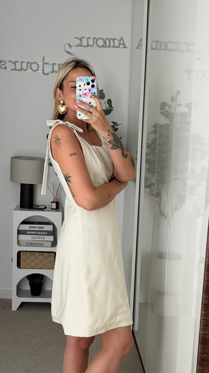 Robe Inès - Écrue - ROSABAYA