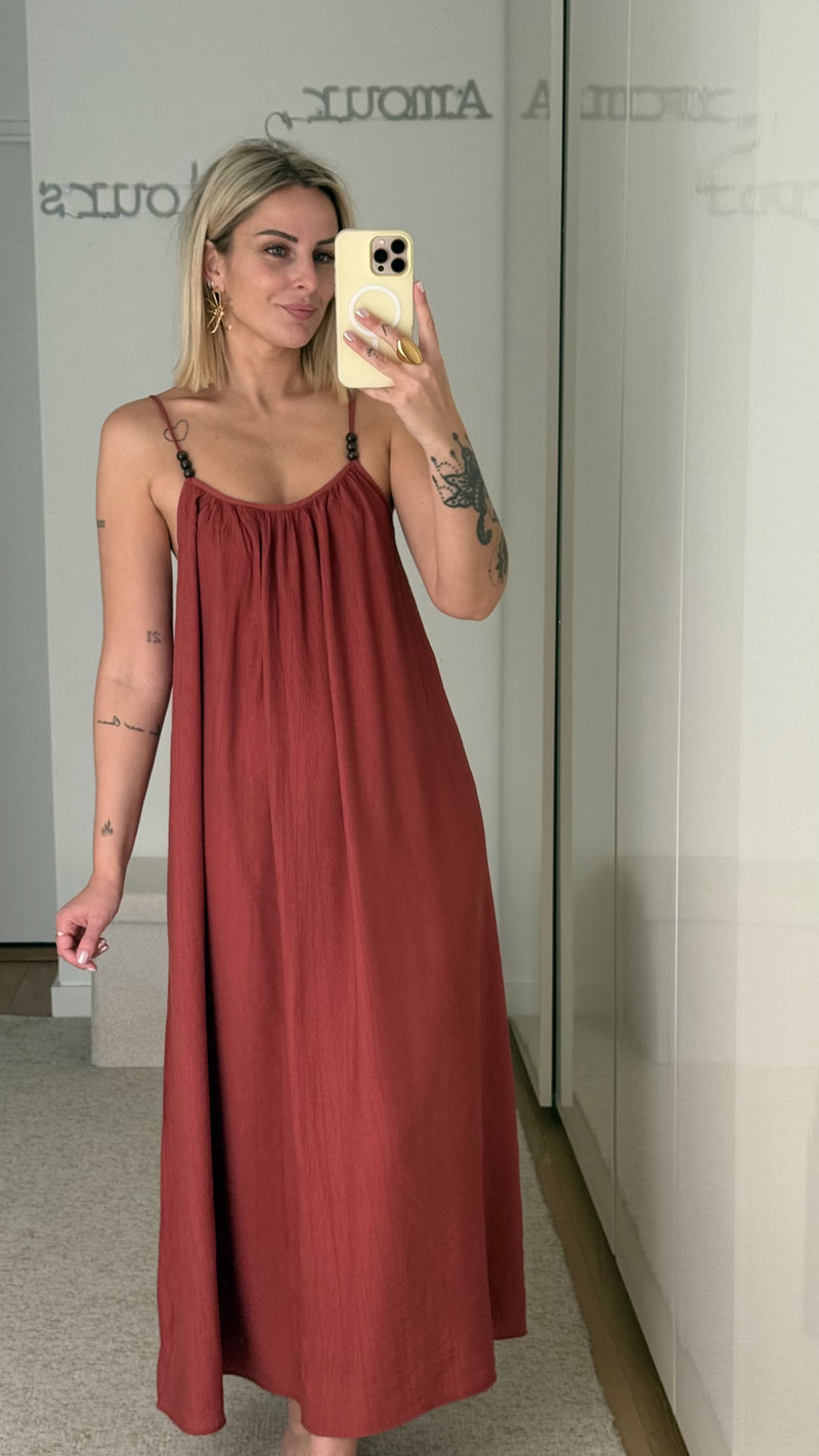 Robe Perles - Terracotta - ROSABAYA