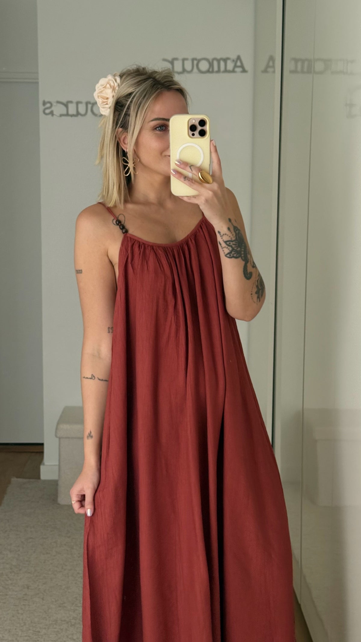 Robe Perles - Terracotta - ROSABAYA